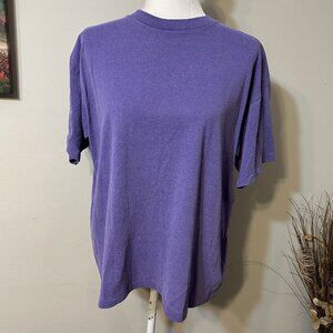 Vintage Fashion Gear Women Blank T-Shirt 90s Single Stitch Purple USA Sz L
